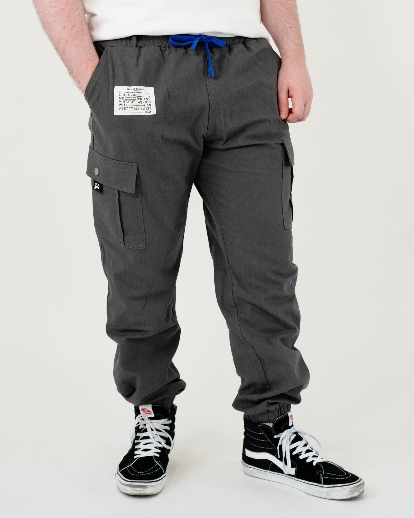 Herringbone Cargo Pant Rainy Grey