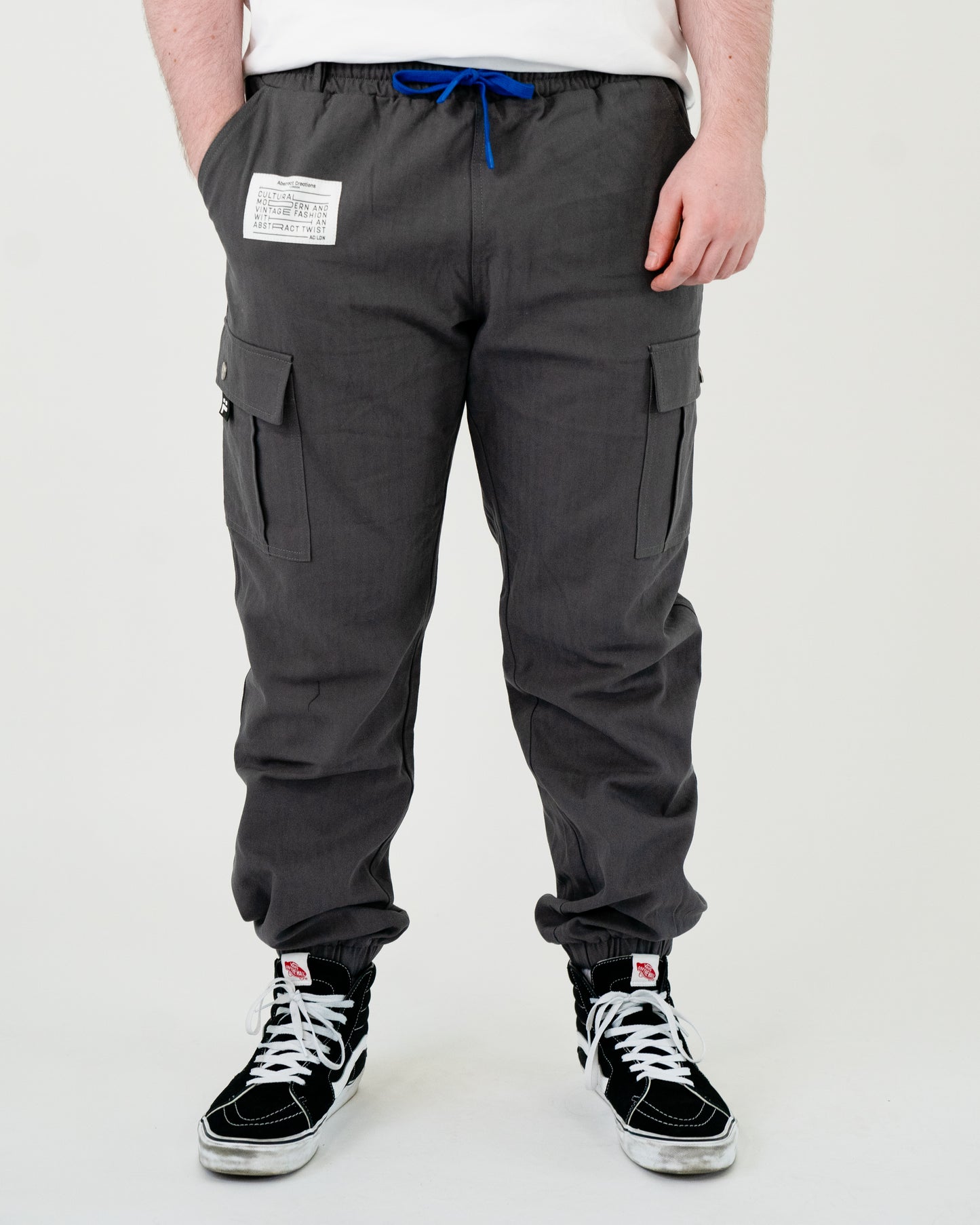 Herringbone Cargo Pant Rainy Grey