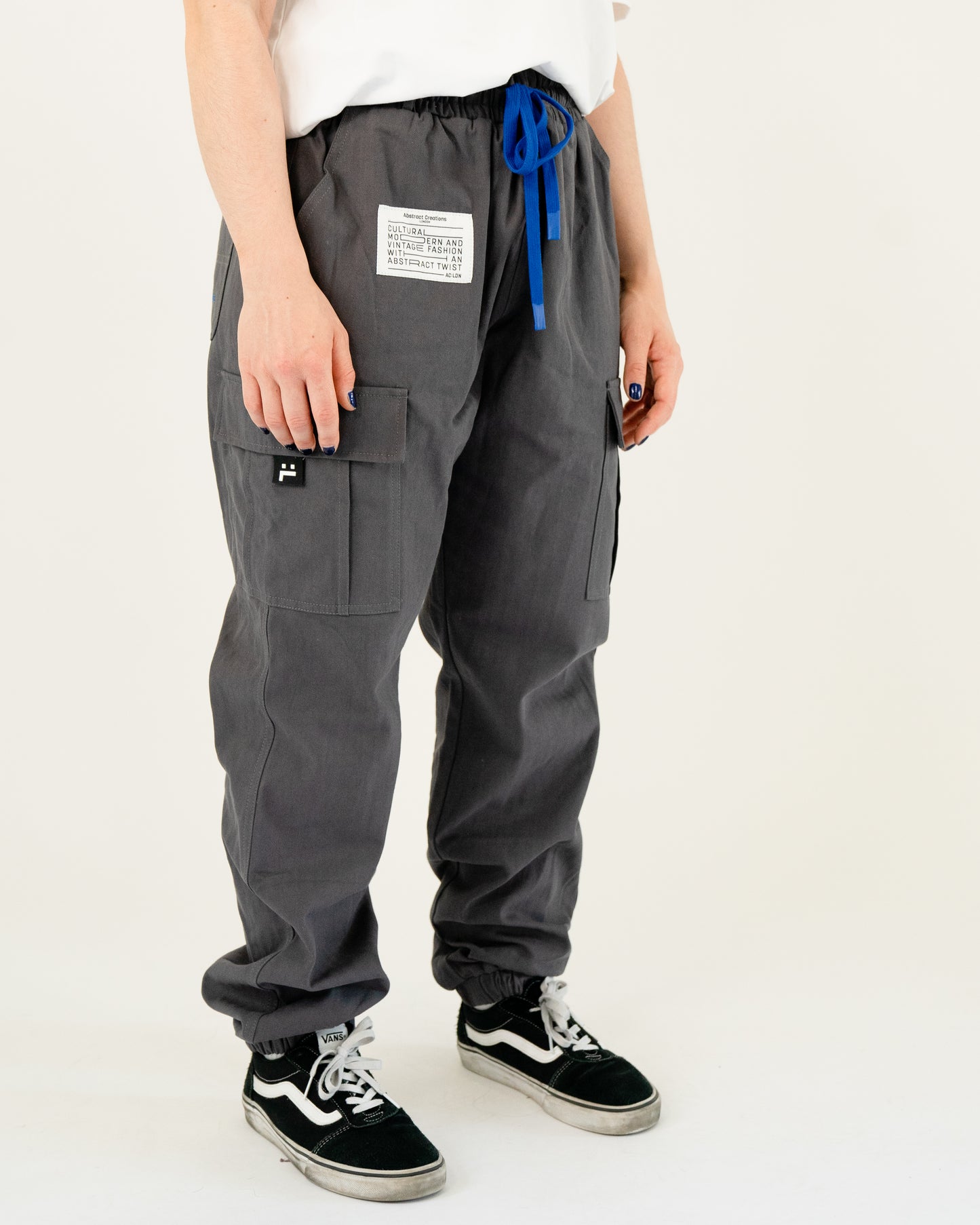 Herringbone Cargo Pant Rainy Grey