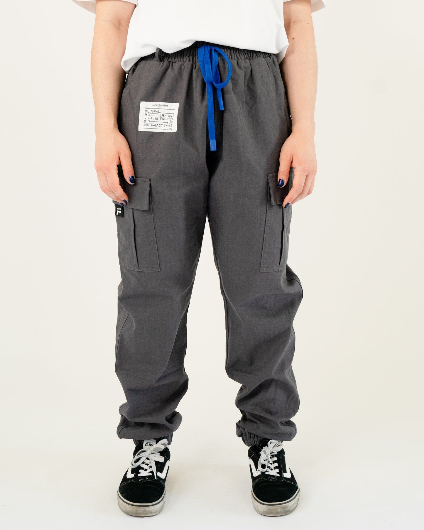 Herringbone Cargo Pant Rainy Grey