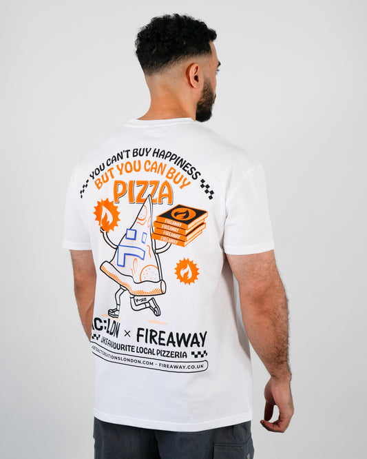 AC:LDN x Fireaway You Can’t Buy Happiness But You Can Buy Pizza T-shirt