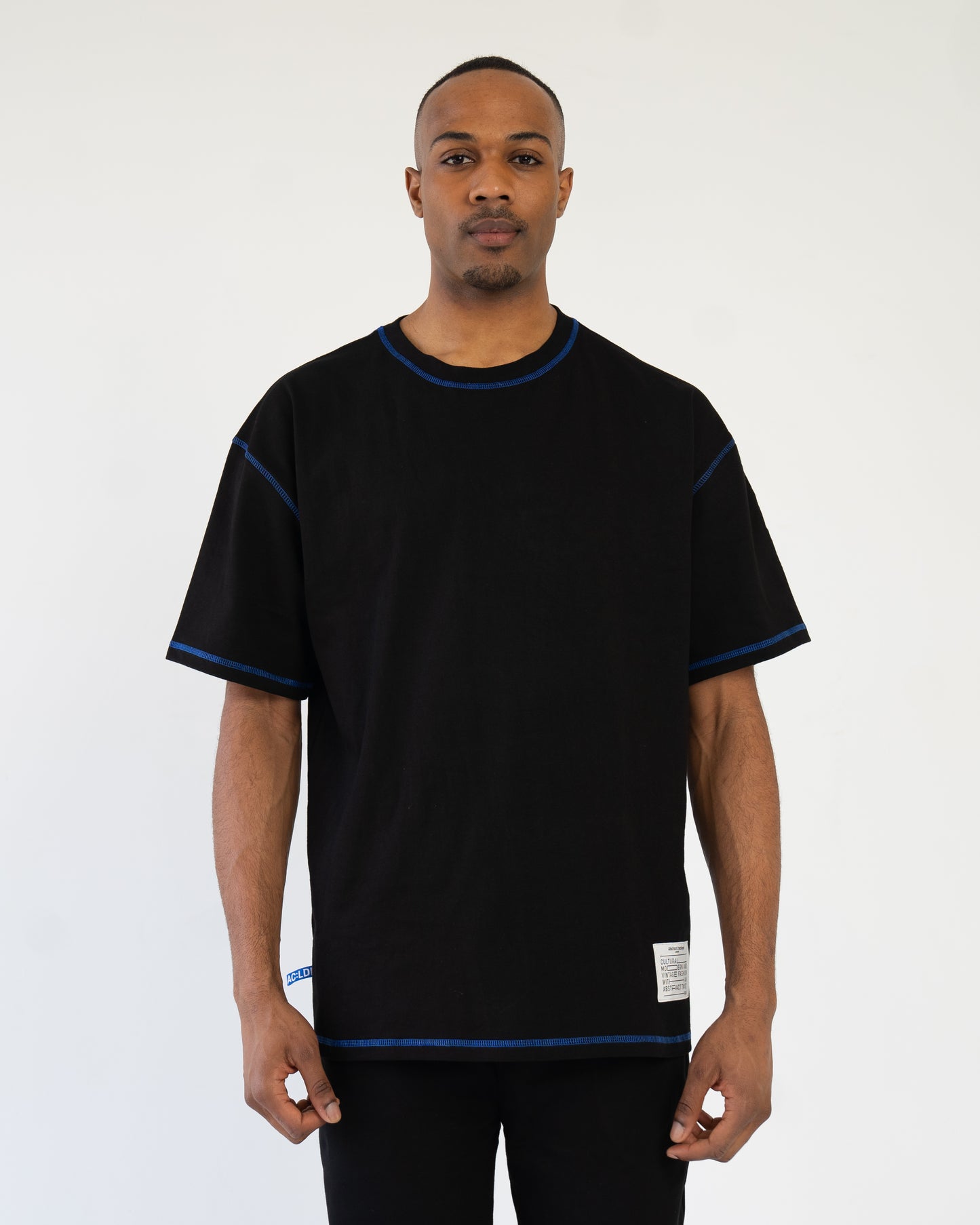 Overlocking T-shirt Oversized Black